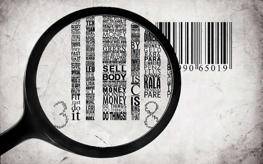  Beautiful wallpaper of a magnifying glass on a barcode with super high quality