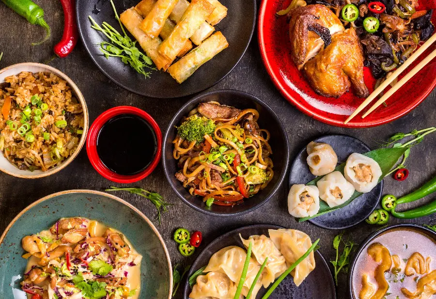 A variety of food photos in a stylish dish for the restaurant's Instagram page