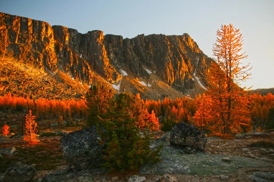 A horizontal photo of beautiful autumn nature for laptop wallpapers 