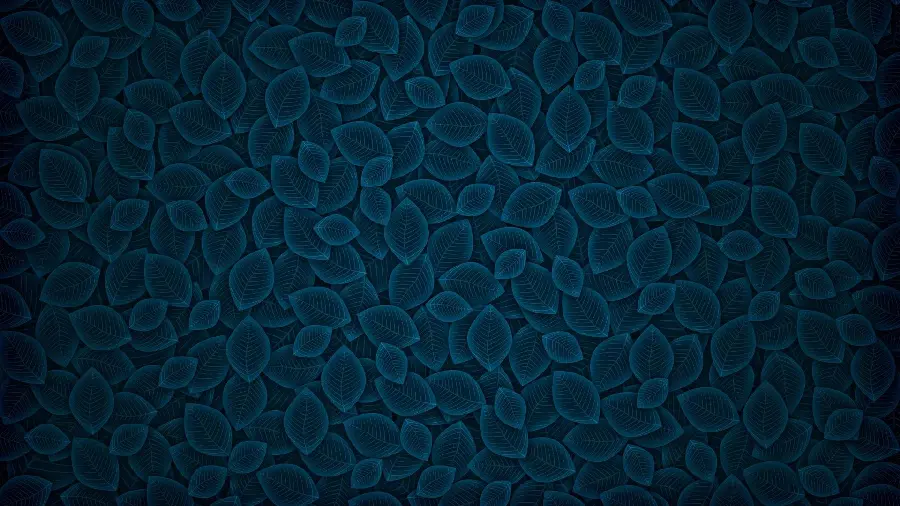 3D wallpaper with a pattern of blue leaves with regular lines 