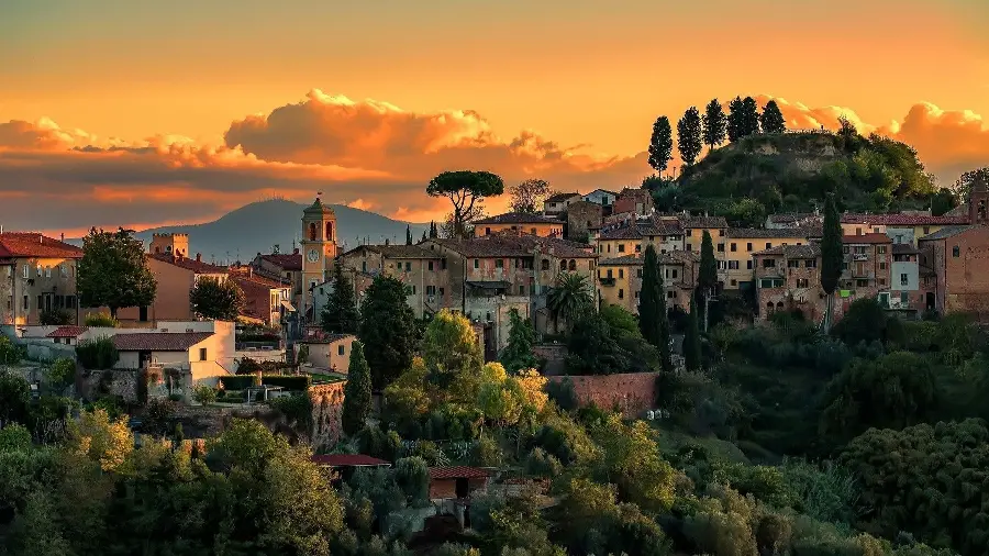 Beautiful and historical village photo with green vegetation in full hd quality