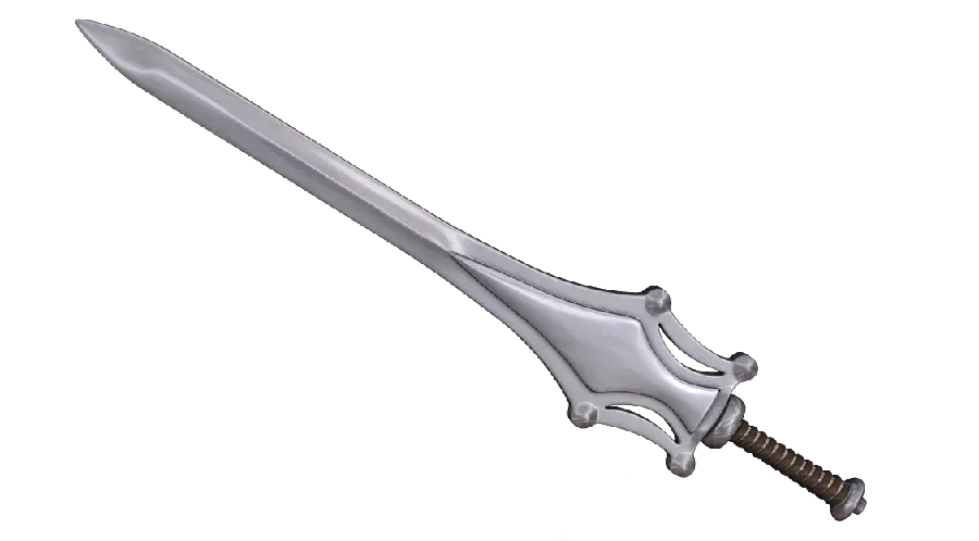 Image of a silver sword with a wide iron blade for editing in Photoshop