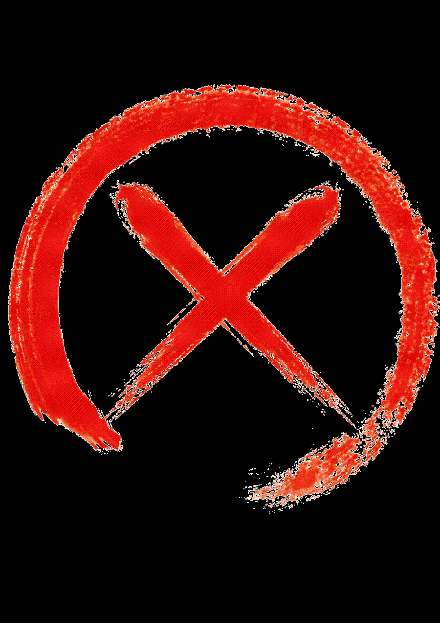 Red cross sign in a circle with popular png format