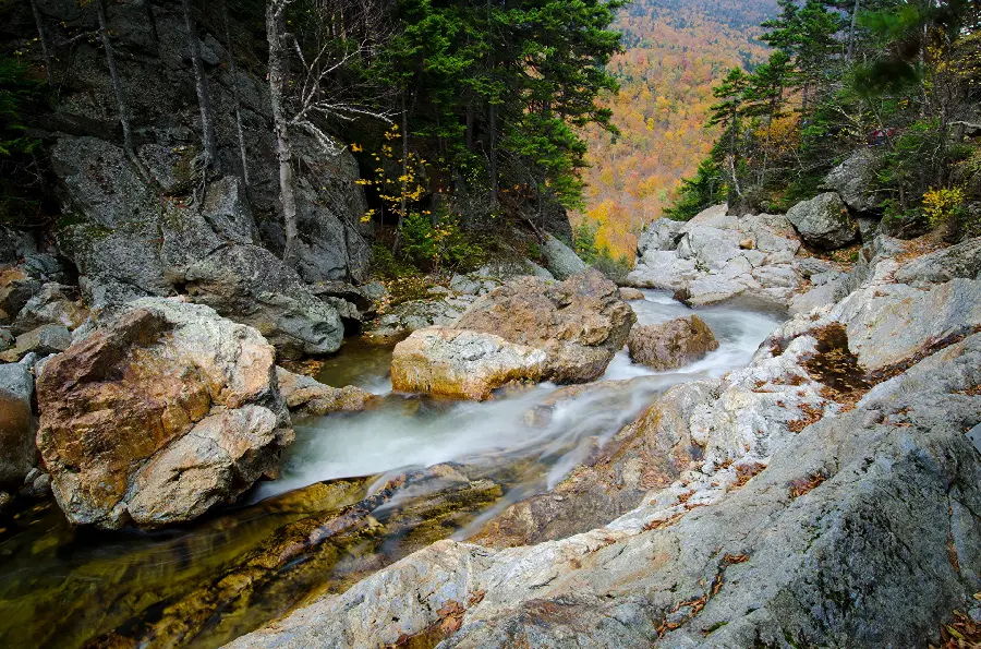 Beautiful background photo of a full-flowing river in Mazandaran Province, Iran