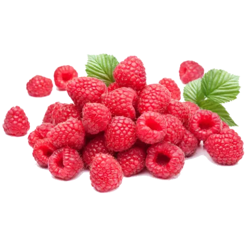 Delicious sour red raspberry PNG image