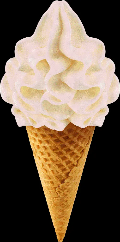 Download Real PNG Image of Plain Vanilla Ice Cream Cone