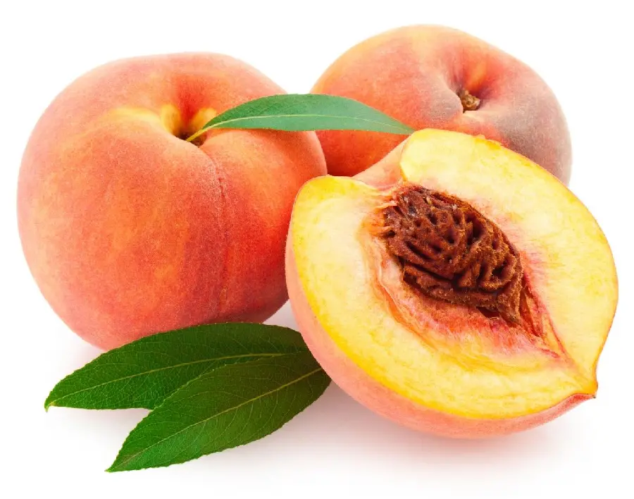 The most famous peach fruit photo with a white background suitable for advertising use
