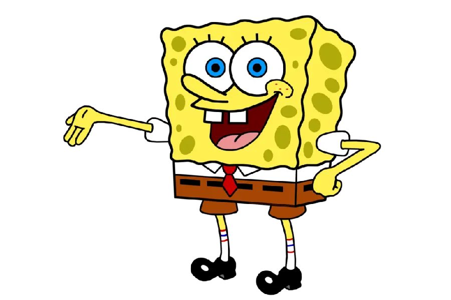 Spongebob Pointing Photo for Elementary Education PowerPoint