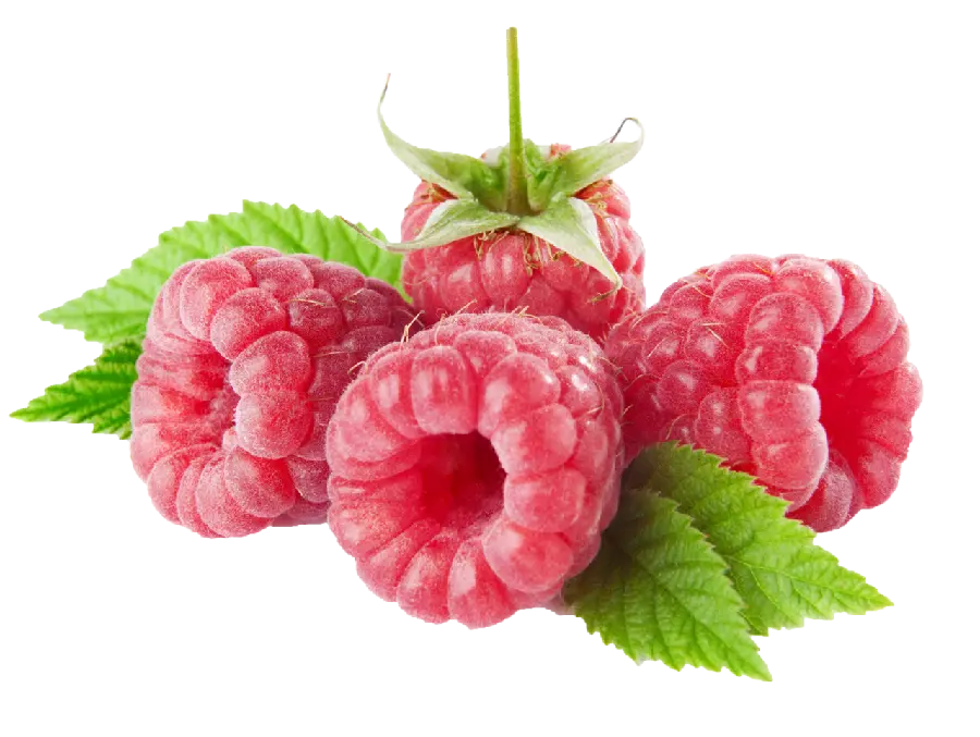 Free full HD photo of red raspberries and cut out without background 