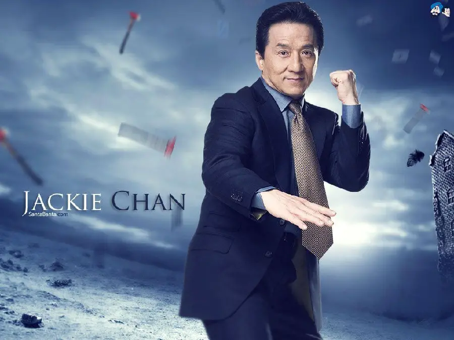 Jackie Chan Wallpaper in the Movie I'm Afraid of Ampoules in Cartoon Style
