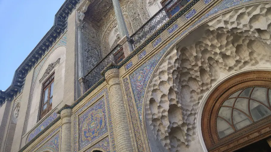 The most magnificent background of a historical monument with beautiful Iranian architecture 
