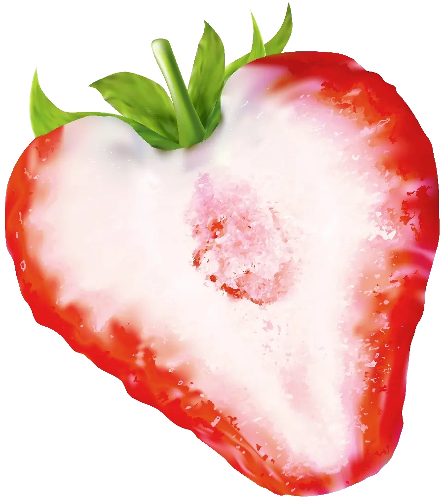 High quality half strawberry backgroundless photo