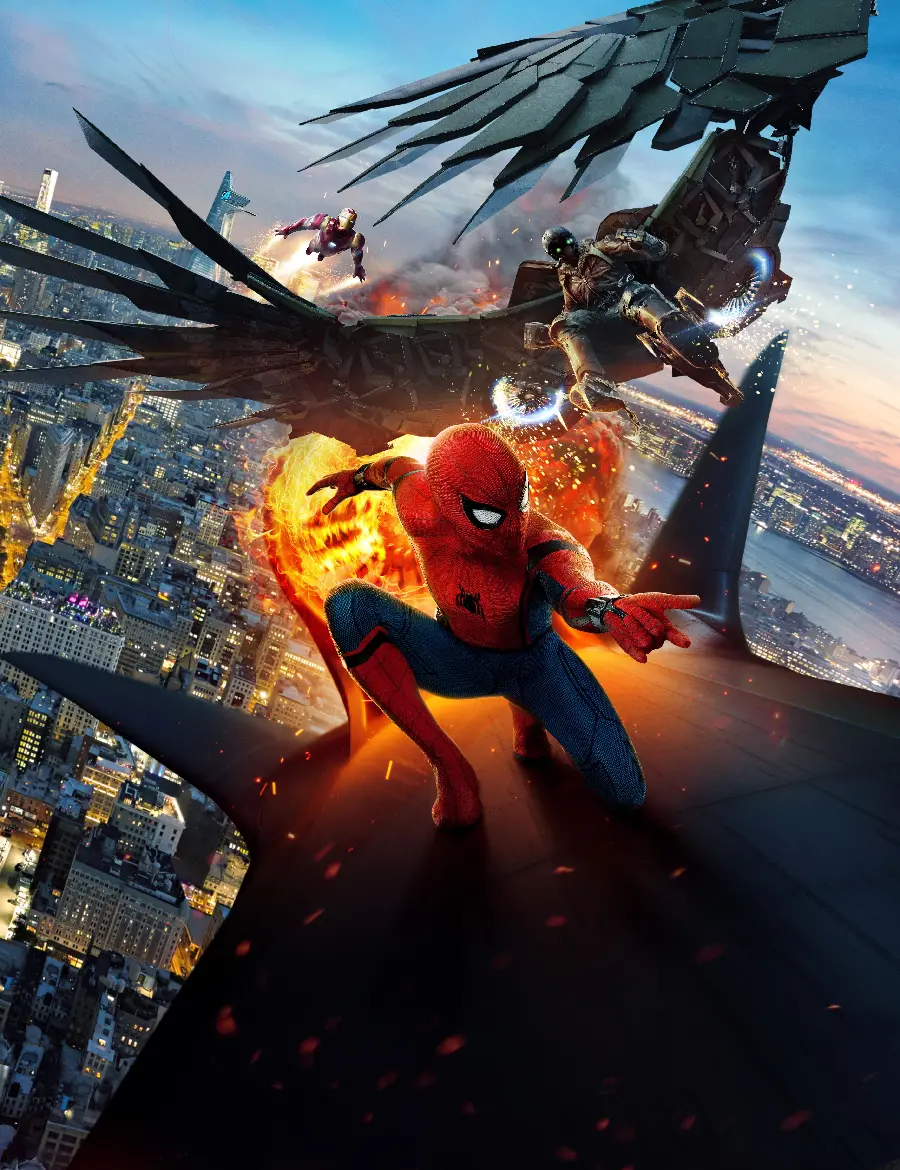 Exciting image of Spider-Man fighting for the phone background