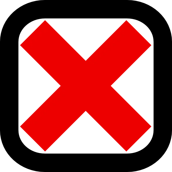 Red cross vector is an incorrect option for the inshot program