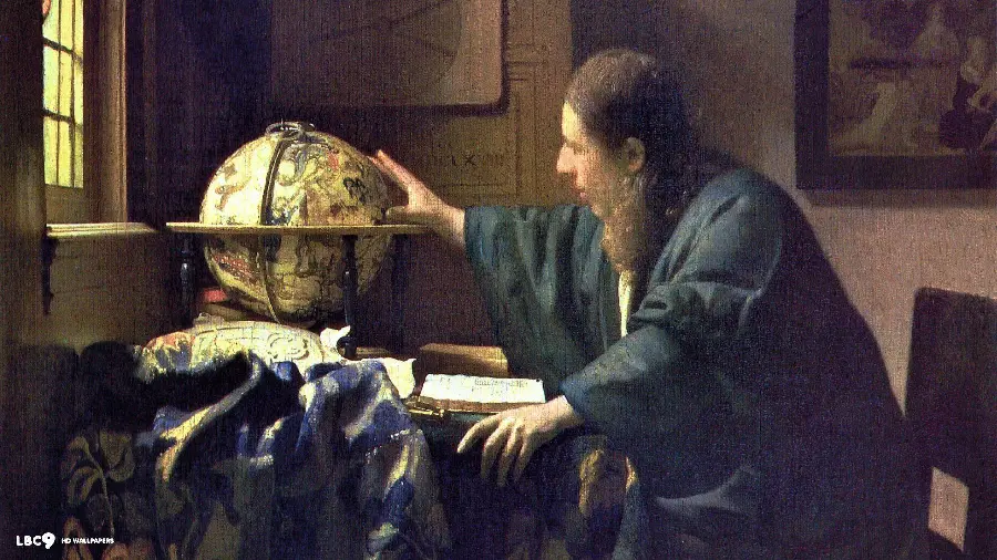 A painting of a young man with a worldview by Johannes Vermeer, a famous Dutch painter
