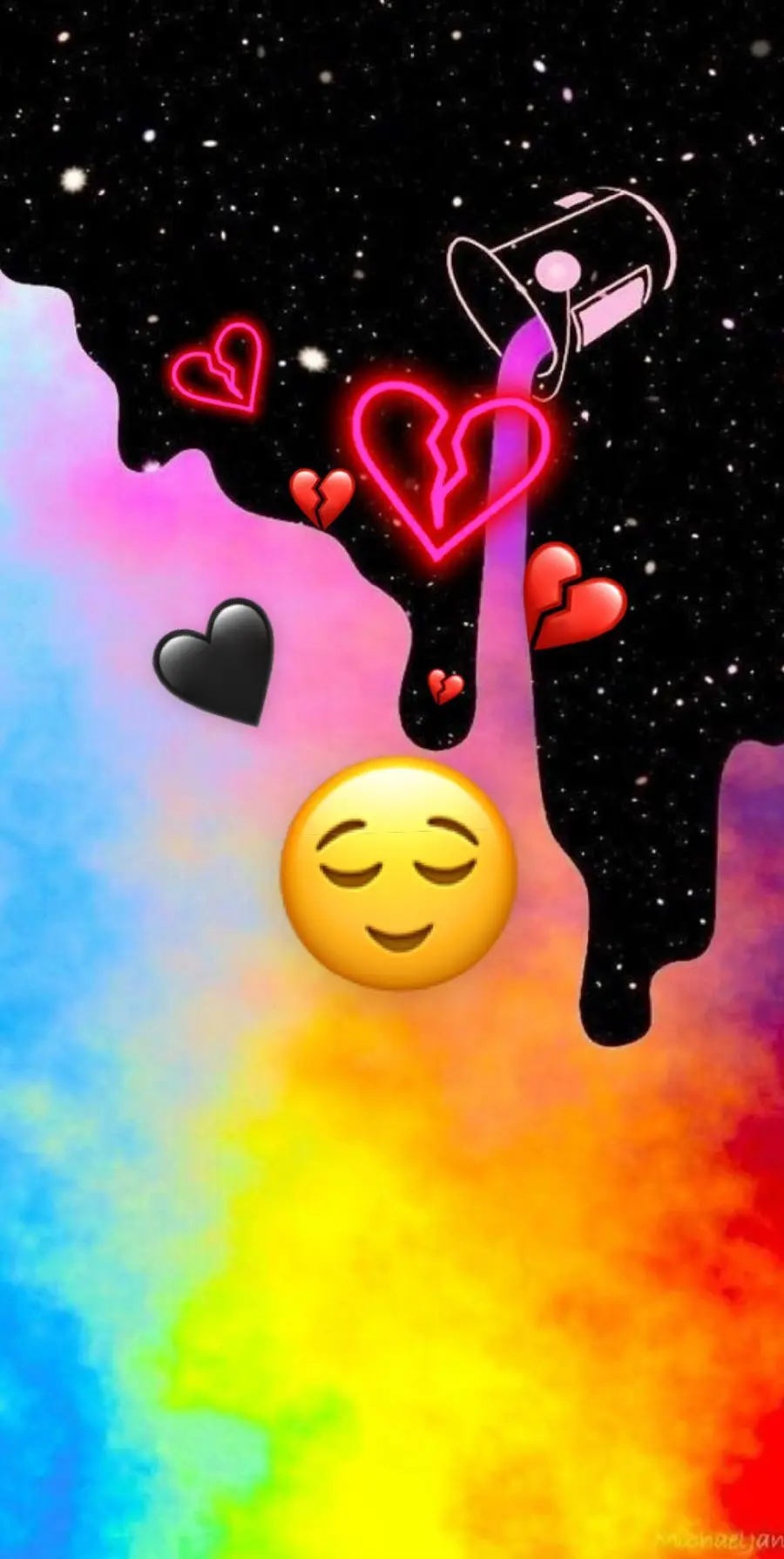 The most beautiful and famous sticker wallpaper in the world with a watercolor background
