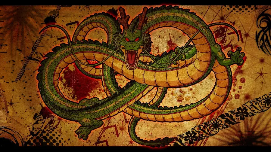 The most beautiful antique painting of a Japanese dragon with free download