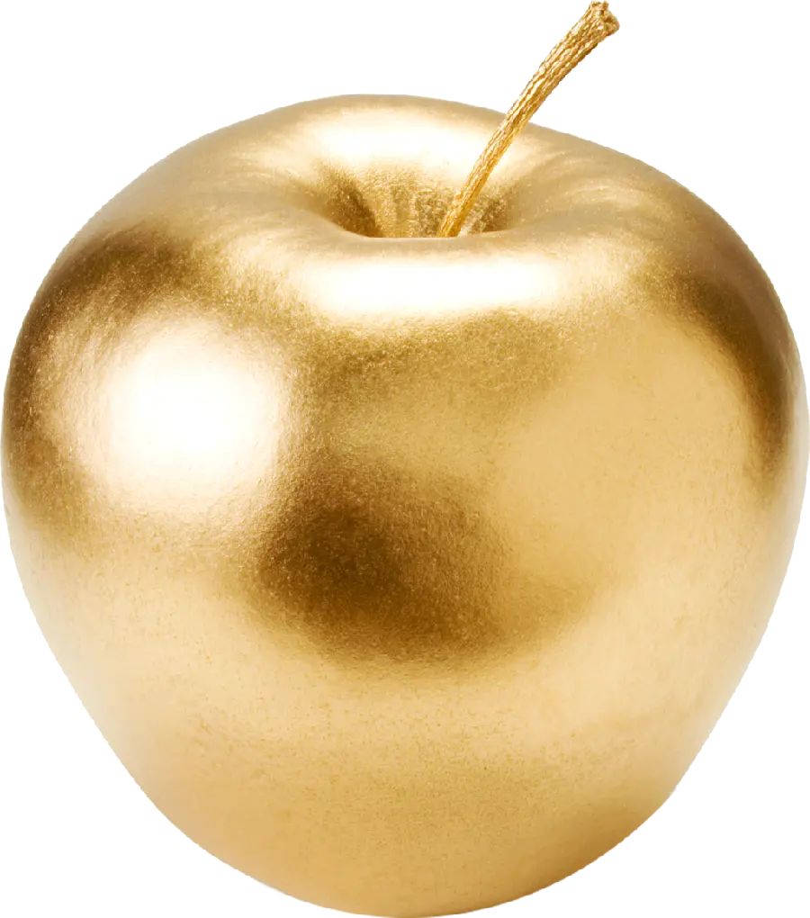The most attractive png golden apple 3d for all kinds of editing