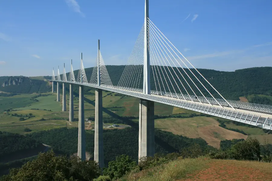 Amazing and beautiful background of the Millau Bridge in very good quality