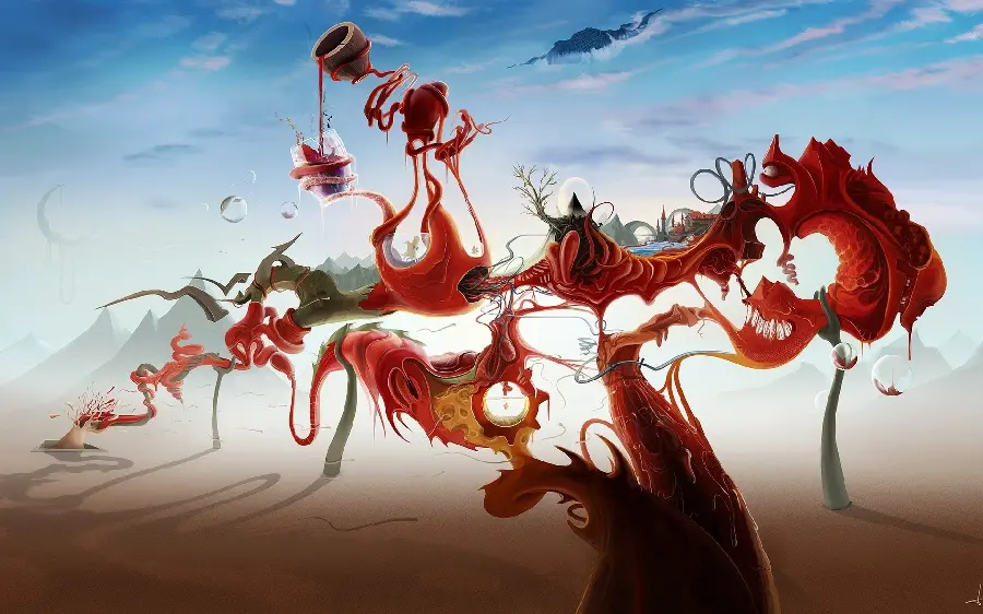 Surrealism painting background design Salvador Dali artwork posters and wall prints for home decoration 