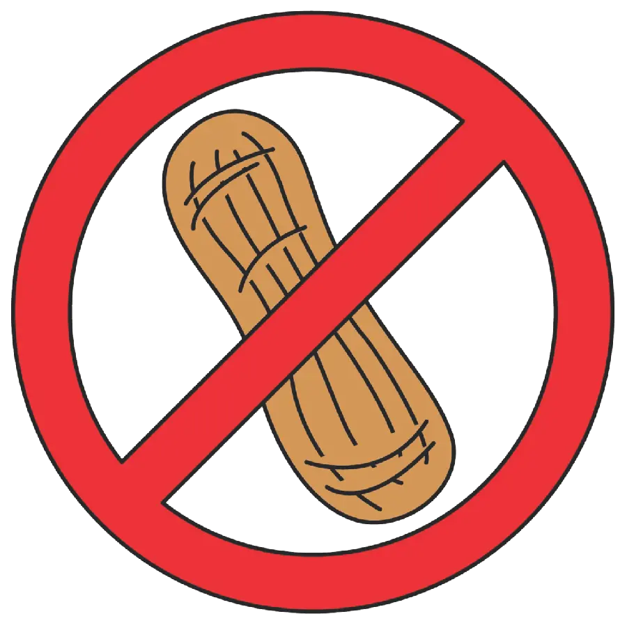 Cool peanut vector forbidden without background for editing