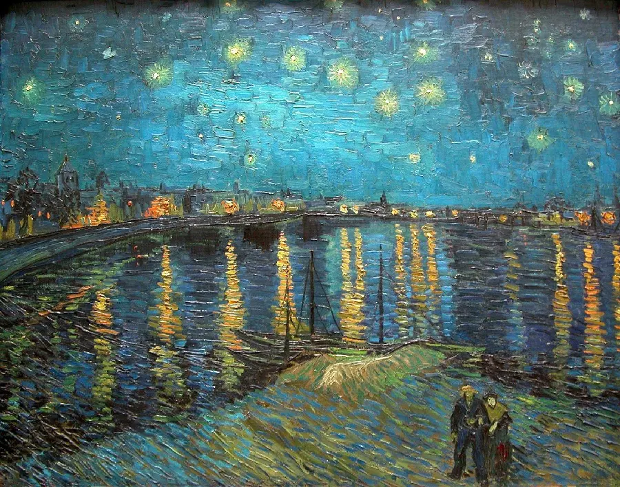 Art photo of Vincent Van Gogh's Dreamy Sky at Night