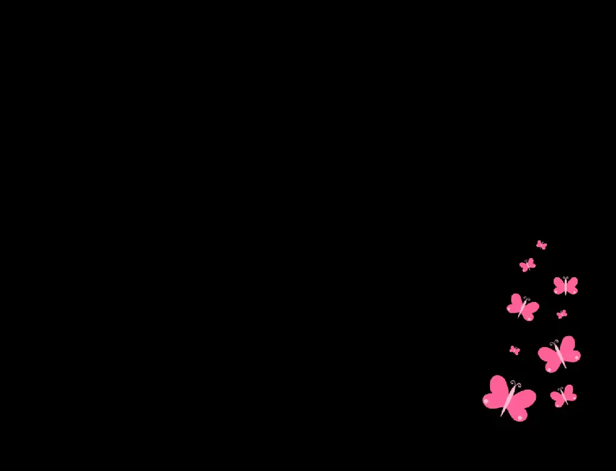 A cool picture of cute and beautiful pink butterflies in the corner 