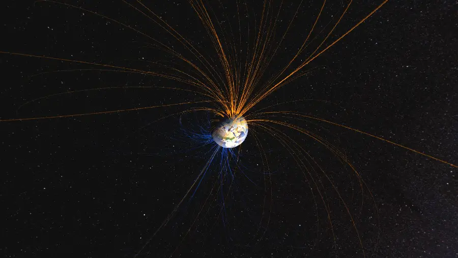 Dark image of the century-old simulation of the magnetic field Earth 