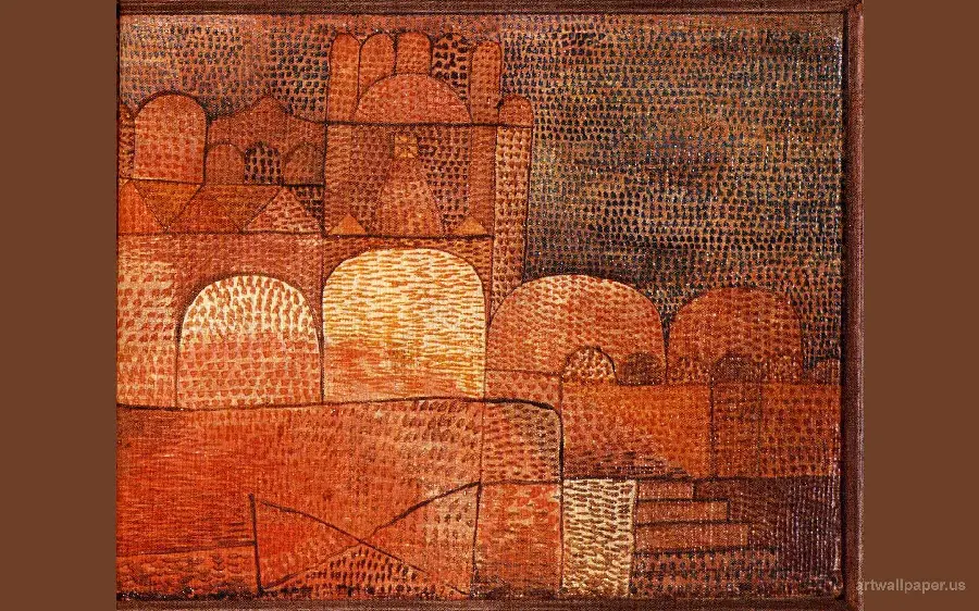 Simple shapes and geometric structures of the red dome in the works of paul klee 