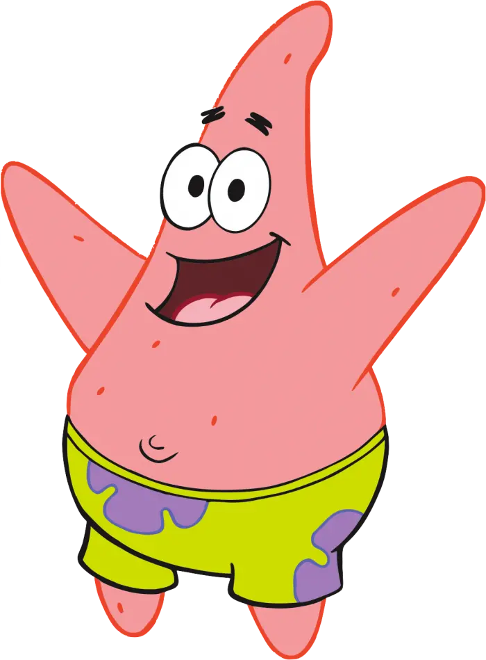 The most famous vector of the cartoon character Patrick for all types of editing 2023