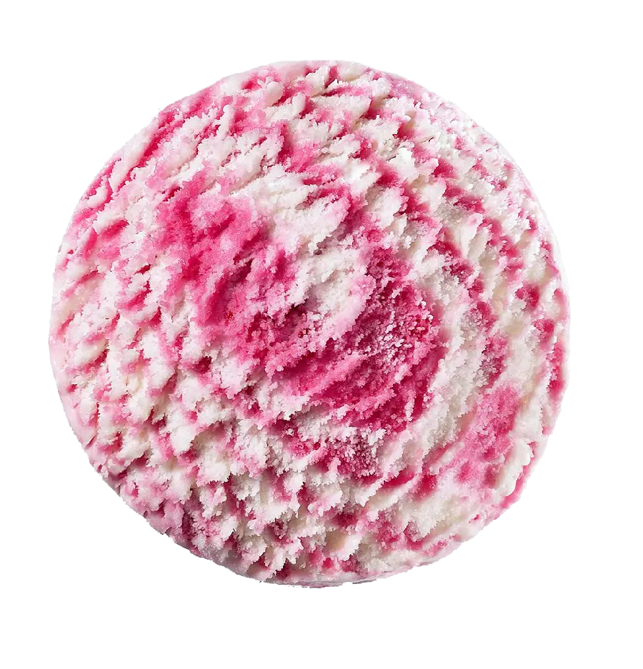 Clear PNG image of a cherry ice cream scoop with a pattern
