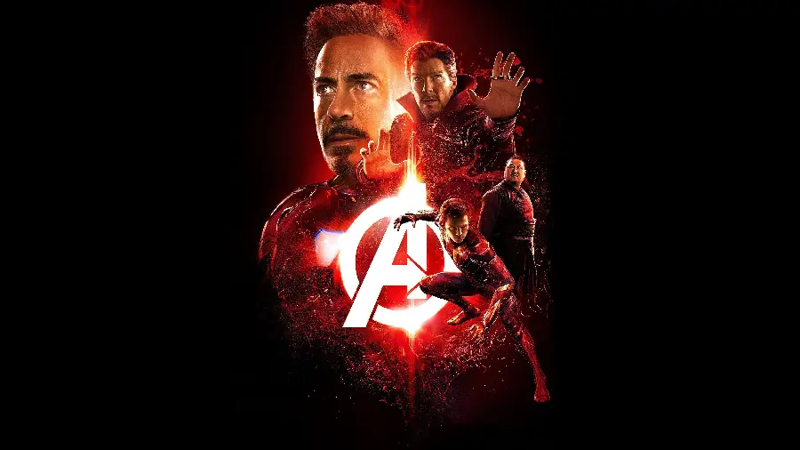 Wallpaper of characters with black backgrounds for editing