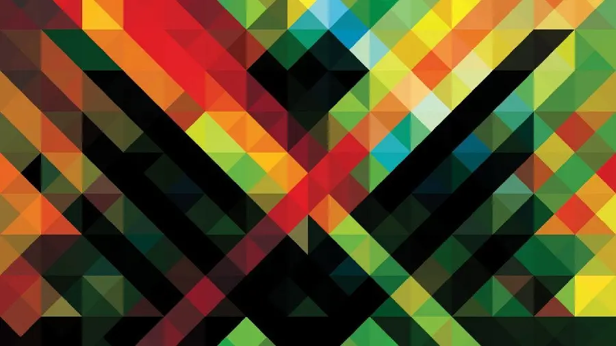 3D Abstract Polygonal Wallpaper with Color Various 