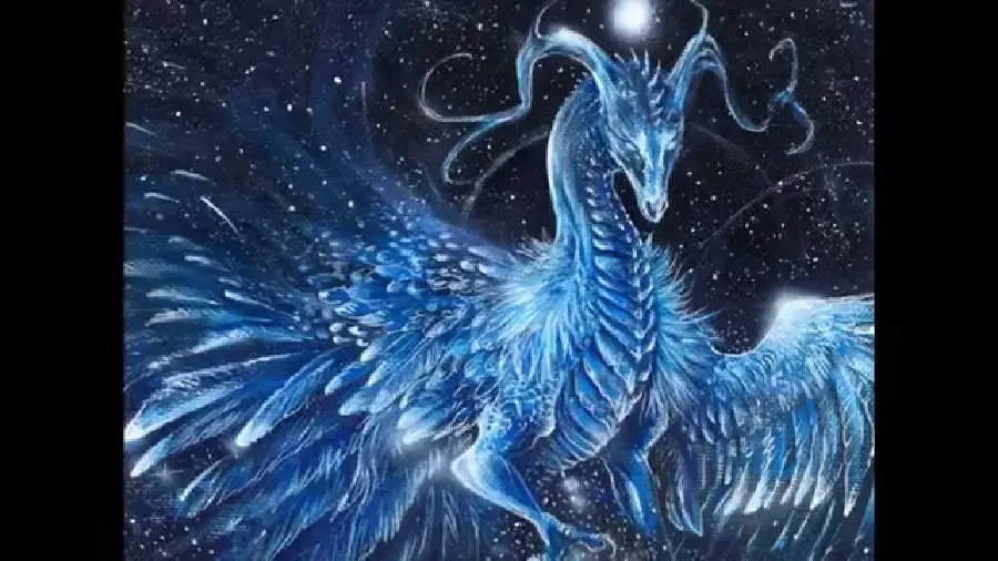The most visible fantasy and cartoon ice dragon image in full HD