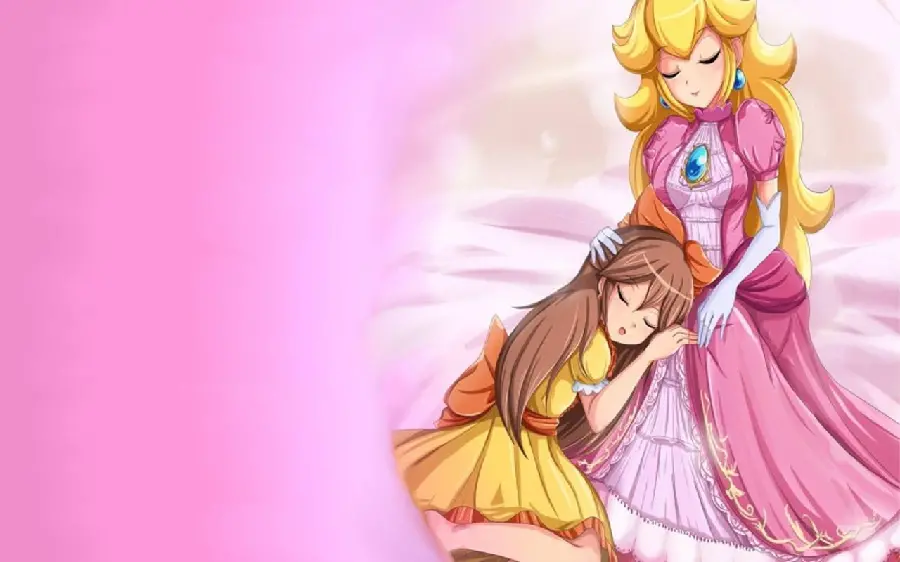 Pink and yellow princess desktop and laptop background