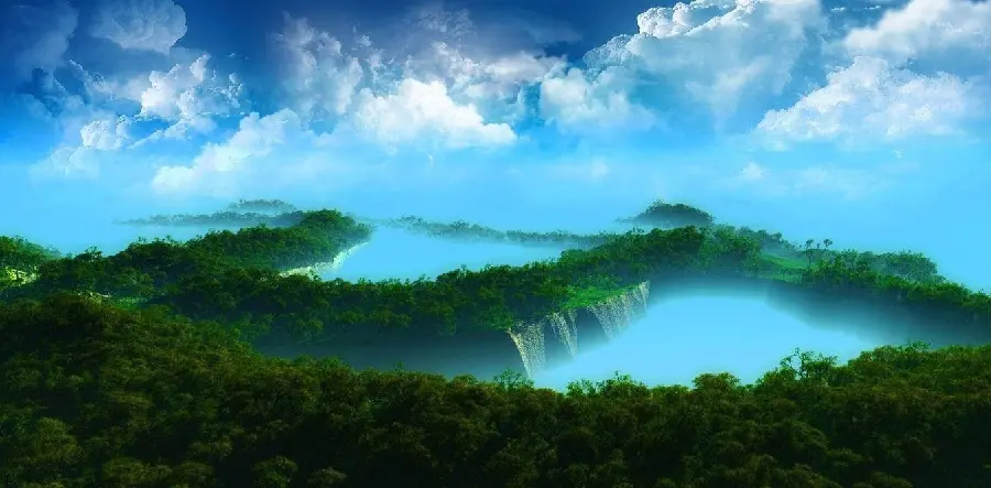 Free and full HD download of the stylish landscape in the style of hyperrealism 