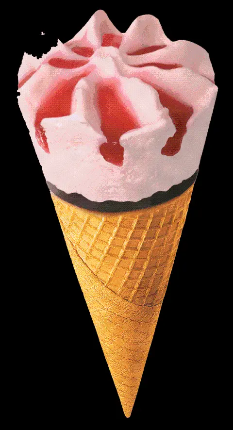 Free PNG Image of Strawberry Vanilla Ice Cream Cone 