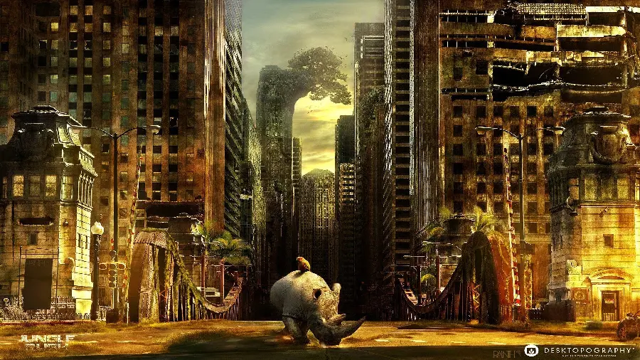 Download Scary and Terrifying Abandoned City Wallpaper for Computer and Laptop