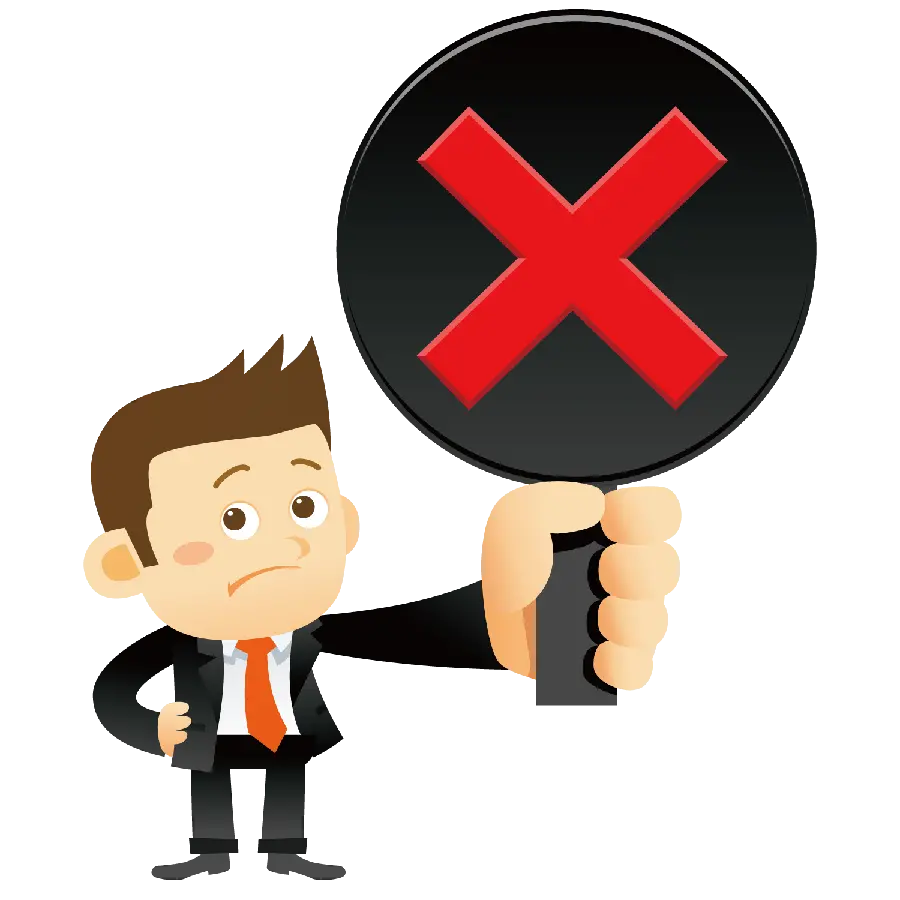 Graphic photo of a man with a sign Cross for stock market advertising