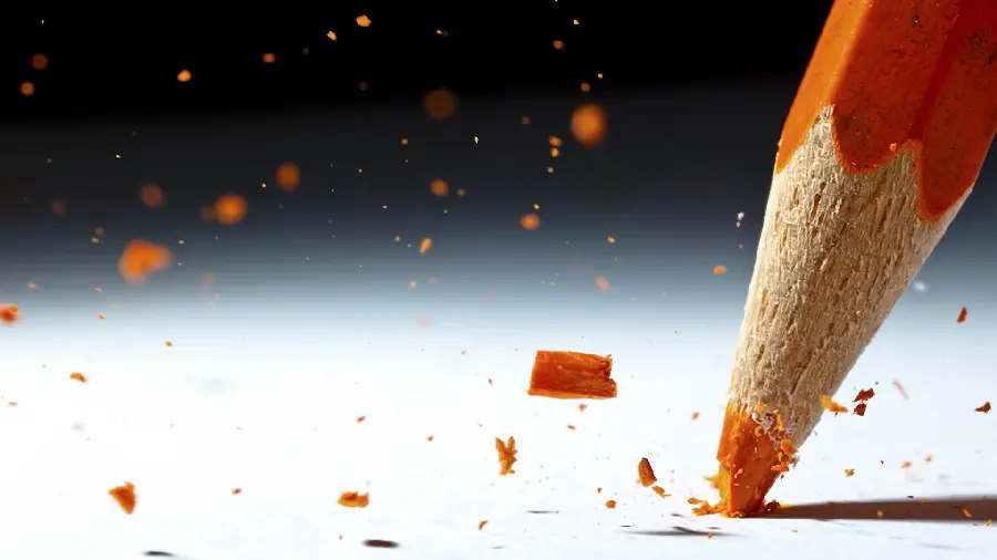 Amazing and beautiful wallpaper of orange colored pencils with sharp tips 