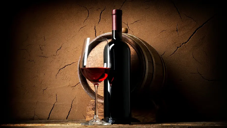 Image Attractive for advertising poster of red wine and goblet 