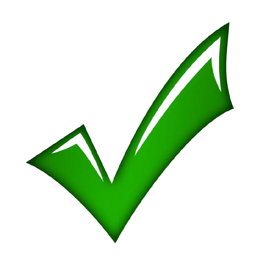 Green tick teleported label for Photoshop with 4k quality