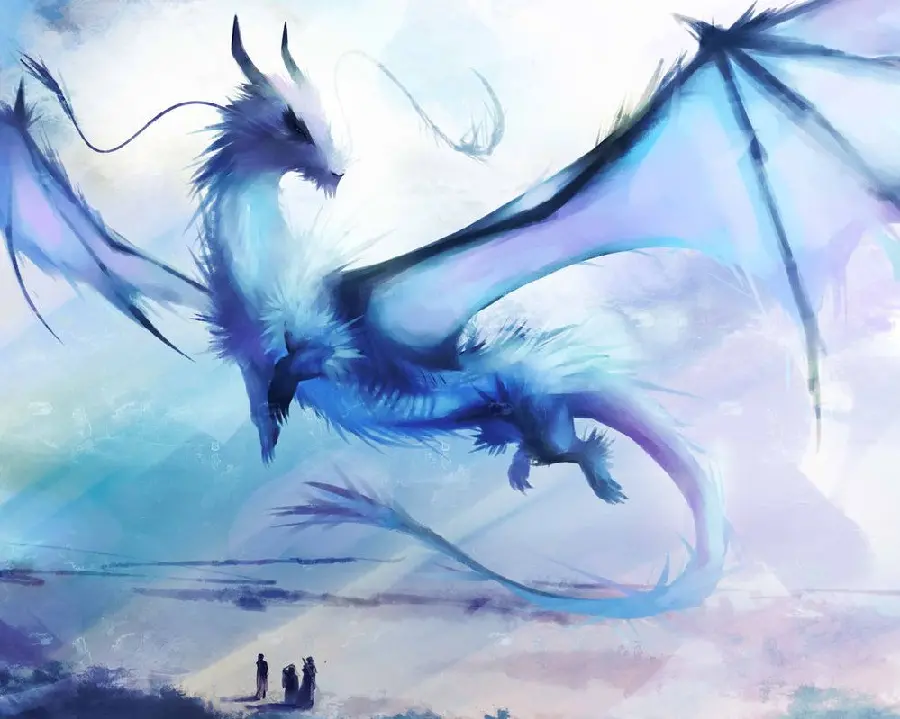 3D ice dragon cartoon photo with HD quality