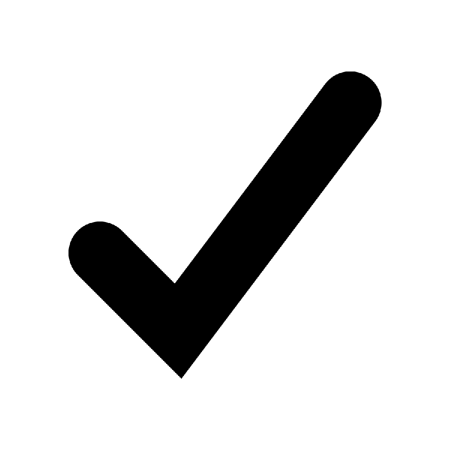 The latest black tick icon with a very high download png format