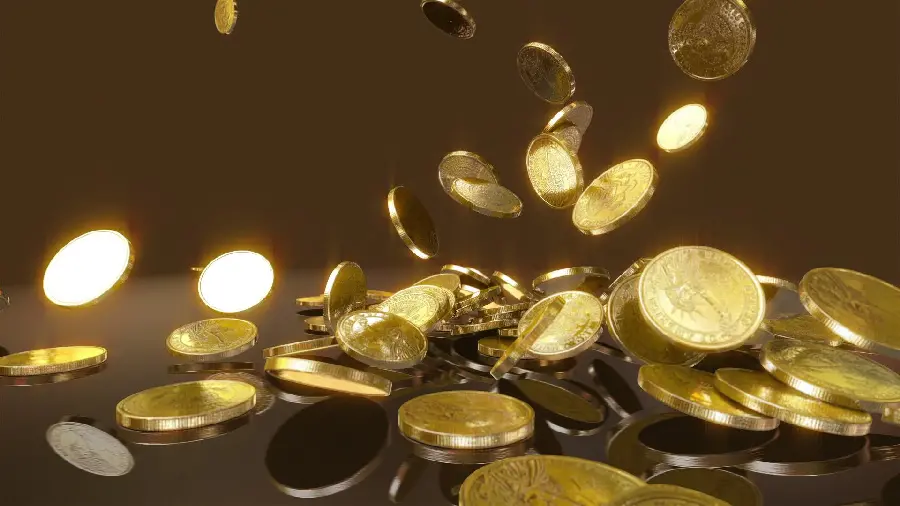 Download the highest quality US dollar gold coin photo 
