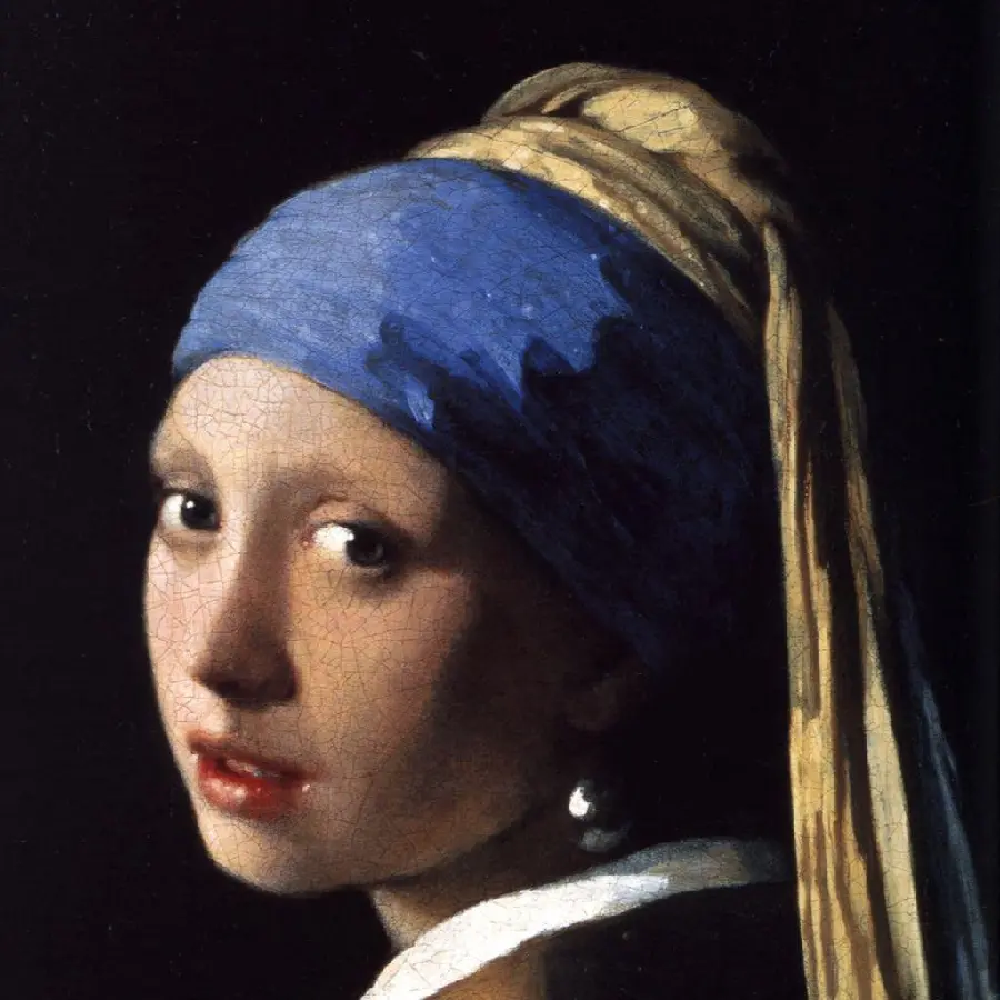 Image of the most famous painting of Johannes Vermeer, the famous Dutch painter, called Girl with a Pearl Earring 