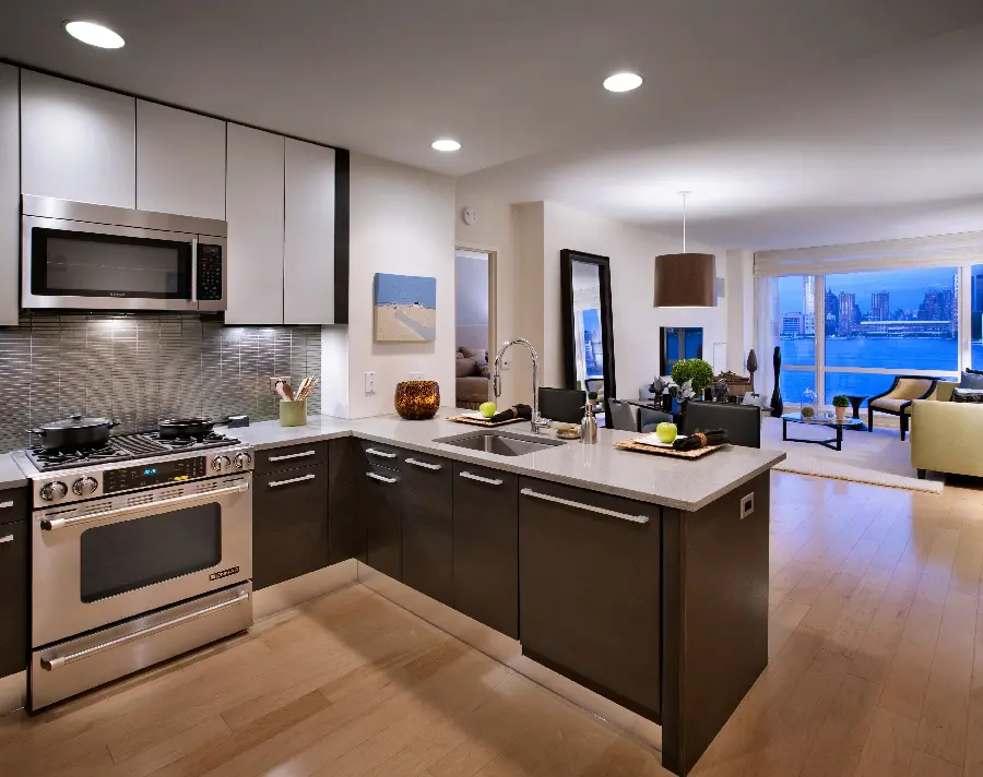 A beautiful picture of a beautiful kitchen with an attractive and stylish decor
