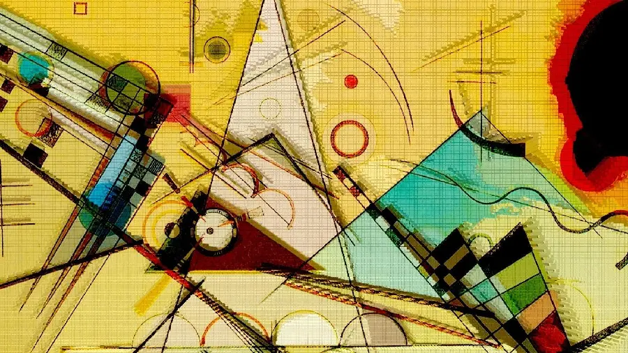 Stock photo of the best work of Wassily Kandinsky for printing paintings and posters