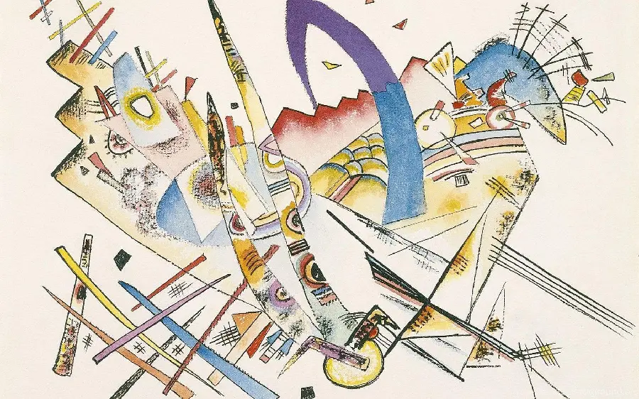 The most interesting HD stock photo of Wassily Kandinsky's white background painting suitable for printing