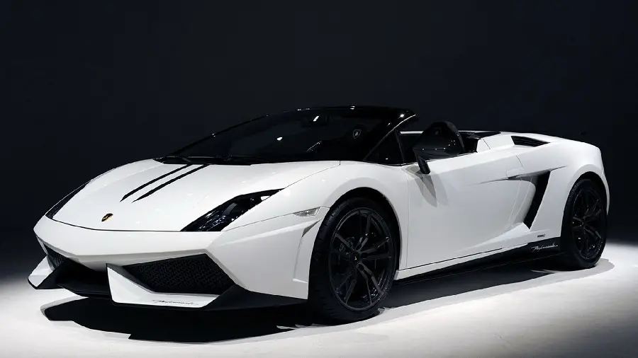 Photo of a Lamborghini car with a dark background